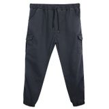 Erkek Büyük Beden 100-156 Kilo Arası İçin Uygun Kargo Cepli Jogger Kot Pantolon (ANTRASİT, 5XL)