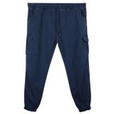 Erkek Büyük Beden 100-156 Kilo Arası İçin Uygun Kargo Cepli Jogger Kot Pantolon (LACİVERT, 7XL)
