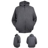 Erkek Büyük Beden 105-185 Kilo Arası İçin Uygun Kapüşonlu 3 İplik Şardonlu Kışlık Kalın Sweat Mont (FÜME, 6XL)