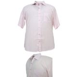 Erkek Büyük Beden 110 Kilo - 140 Kilo Arası İçin Uygun Kısa Kol Gömlek Pembe (PEMBE, 2XL)