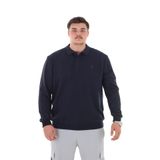 Erkek Büyük Beden 115-155 Kilo Arası İçin Uygun Uzun Kol Polo Yaka Mevsimlik Sweatshirt (LACİVERT, 7XL)