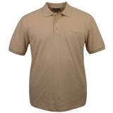 Erkek Büyük Beden 115-155 Kilo Arası Uygun Bedenli Likralı Pike Polo Yaka Cepli Tişört (BEJ, 4XL)