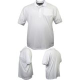 Erkek Büyük Beden 115-155 Kilo Arası Uygun Bedenli Likralı Pike Polo Yaka Cepli Tişört (BEYAZ, 5XL)