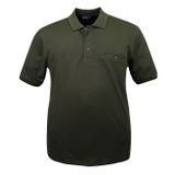 Erkek Büyük Beden 115-155 Kilo Arası Uygun Bedenli Likralı Pike Polo Yaka Cepli Tişört (HAKİ, 10XL)