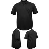 Erkek Büyük Beden 115-155 Kilo Arası Uygun Bedenli Likralı Pike Polo Yaka Cepli Tişört (SİYAH, 7XL)
