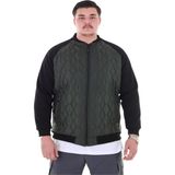 Erkek Büyük Beden 120 KILO-158 Kilo Arası Için Uygun Dik Yaka Parçalı Mevsimlik Hafif Mont - Yeşil - 6XL