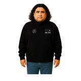 Erkek Büyük Beden 122-158 Kilo Arası İçin Uygun Pamuklu Geniş Kalıp Dik Yaka Fermuarlı Sweat Mont (SİYAH, 7XL)