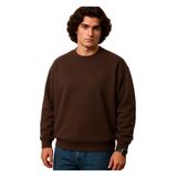 Erkek Büyük Beden 122 Kilo-158 Kilo Arası İçin Uygun Geniş Kalıp Bisiklet Yaka Pamuklu Selanik Kazak (KAHVERENGİ, 3XL)