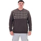 Erkek Büyük Beden 122 Kilo-158 Kilo Arası İçin Uygun Geniş Kalıp Bisiklet Yaka Pamuklu Selanik Kazak (KAHVERENGİ, 4XL)