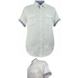 Erkek Büyük Beden Battal Boy 105 Kilo İçin Uygun Kısa Kol Gömlek Beyaz (BEYAZ, 2XL)