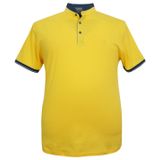 Erkek Büyük Beden Battal Boy 110-120 Kilo Arası İçin Uygun Hakim Yaka Likralı Tişört (SARI, 3XL)
