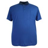 Erkek Büyük Beden Battal Boy 110-120 Kilo Arası İçin Uygun Polo Yaka Cepli Tişört (SAKS, 4XL)