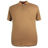 Erkek Büyük Beden Battal Boy 110-120 Kilo Arası İçin Uygun Polo Yaka Cepli Tişört (TABA, 3XL)