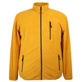 Erkek Büyük Beden Battal Boy 110 Kilo - 132 Kilo Arası İçin Uygun Kışlık Fermuarlı Polar Sweat Mont (SARI, 4XL)