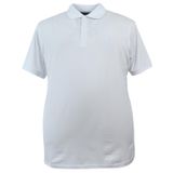 Erkek Büyük Beden Battal Boy 120-130 Kilo Arası İçin Uygun Likralı Süprem Polo Yaka Tişört (BEYAZ, 4XL)