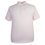 Erkek Büyük Beden Battal Boy 120-130 Kilo Arası İçin Uygun Likralı Süprem Polo Yaka Tişört (PEMBE, 3XL)