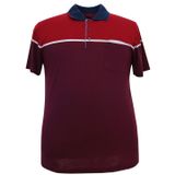 Erkek Büyük Beden Battal Boy 120-130 Kilo Arası İçin Uygun Panolu Pike Polo Yaka Cepli Tişört (BORDO, 3XL)