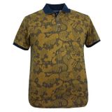Erkek Büyük Beden Battal Boy 120 Kilo İçin Uygun Jakarlı Süprem Polo Yaka Tişört (SARI, 3XL)