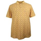 Erkek Büyük Beden Battal Boy 130 Kilo İçin Uygun Polo Yaka Pike Tişört (SARI, 4XL)