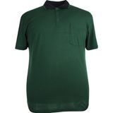 Erkek Büyük Beden Battal Boy Polo Yaka Cepli Tişört ( Beden Bilgisi Açıklama Bölümündedir ) - 4XL - Koyu Yeşil