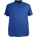 Erkek Büyük Beden Battal Boy Polo Yaka Cepli Tişört ( Beden Bilgisi Açıklama Bölümündedir ) - 4XL - Saks Mavi