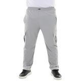 Erkek Büyük Beden Kargo Cepli Likralı Paraşüt Kumaş Pantolon/Eşofman Alt (GRİ, 7XL)