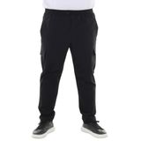 Erkek Büyük Beden Kargo Cepli Likralı Paraşüt Kumaş Pantolon/Eşofman Alt (SİYAH, 3XL)
