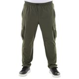 Erkek Büyük Beden Kargo Cepli Likralı Paraşüt Kumaş Pantolon/Eşofman Alt (YEŞİL, 6XL)