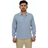 Erkek Büyük Beden Mevsimlik Polo Yaka Sweatshirt 1-6830 BGL-ST04415 BUZ.MAVİ 5XL