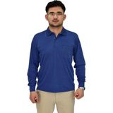 Erkek Büyük Beden Mevsimlik Polo Yaka Sweatshirt 1-6830 BGL-ST04415 İNDİGO 4XL