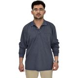 Erkek Büyük Beden Mevsimlik Polo Yaka Sweatshirt 1-6830 BGL-ST04415 LACİVERT 4XL