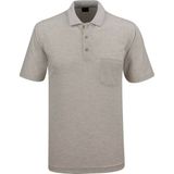 Erkek Büyük Beden Polo Yaka Cepli Klasik Kalıp Tişört - 5113BAT - Krem - 5XL