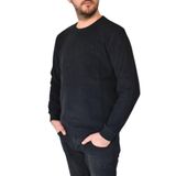 Erkek Büyük Beden Sıfır Yaka Sweatshirt 2268-BTL BGL-ST02355 SİYAH 4XL