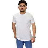 Erkek Büyük Beden Sıfıryaka Düz Likra Süprem Tişört 4385 BGL-ST04529 BEYAZ 6XL