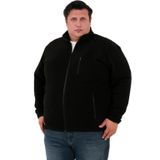 Erkek Büyük Beden Siyah Tüylenme Yapmaz Anti Pilling Polar Mont (Siyah, 7XL)