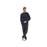 Erkek Büyük Beden Uzun Kol Lacivert Pijama Takım C9T3N5O9 LACİVERT 4 XL