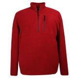Erkek Büyük Beden Yarım Fermuarlı Polar Sweat Kırmızı