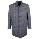 Erkek Büyük Beden Yün Kaşe Kaban Buklet (İndigo, 7XL)