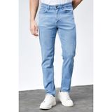 Erkek Buz Mavi Regular Fit Boru Paça Esnek Likralı Jeans Kot Pantolon HLTHE001981 - Buz Mavisi - 30 / 30