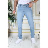 Erkek Buz Mavi Regular Fit Rahat Kesim Esnek Likralı Denim Jeans Şık Kot Pantolon - 32