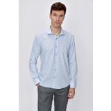 Erkek Buz Mavisi Basic Slim Fit Dar Kesim Gömlek