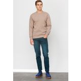 Erkek Camel Bisiklet Yaka Sweatshirt