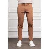 Erkek Camel Slim Fit Dar Kesim Chino Pantolon