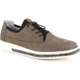 Erkek Casual Ayakkabı Hakiki Nubuk Deri Kilitli Lastik Bağcıklı Esnek Boğazlı Hafif Beyaz Eva Taban Sneaker Lbr H1097