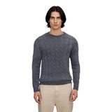 Erkek Casual Saç Örgü Desenli Slim Fit Triko Kazak Kışın Günlük Kombinler İçin İdeal Model -Antrasit-L