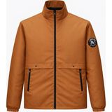 Erkek Ceket Regular Fit Dik Yaka Fermuarlı Modern Stil Mevsimlik Mont - 2XL - Taba