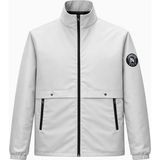 Erkek Ceket Regular Fit Dik Yaka Fermuarlı Modern Stil Mevsimlik Mont - 2XL - Taş