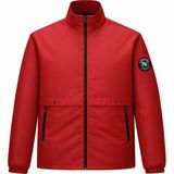 Erkek Ceket Regular Fit Dik Yaka Fermuarlı Modern Stil Mevsimlik Mont - Bordo