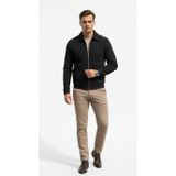 Erkek Ceket - Slim Fit Fitilli Dokulu Fermuarlı Mont - Günlük Şık Mevsimlik Spor Tasarım (Siyah, 2X Large)