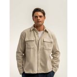 Erkek Cep Detaylı Kaşe Ceket - 2XL - Bej